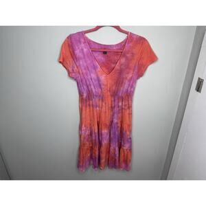 Wild Fable Women's Short Sleeve T-shirt Dress VNeck Knee Length SMALL